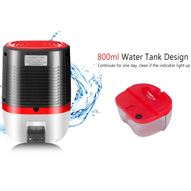 

800Ml Electric Air Dehumidifier For Home 25W Mini Household Dehumidifier Portable Cleaning Device Air Dryer Moisture Absorber Us