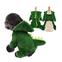 new pet dog dinosaur transformed clothes lovely hoodie of coral fleece warm thick clothes suit for winter clothes small dog pug