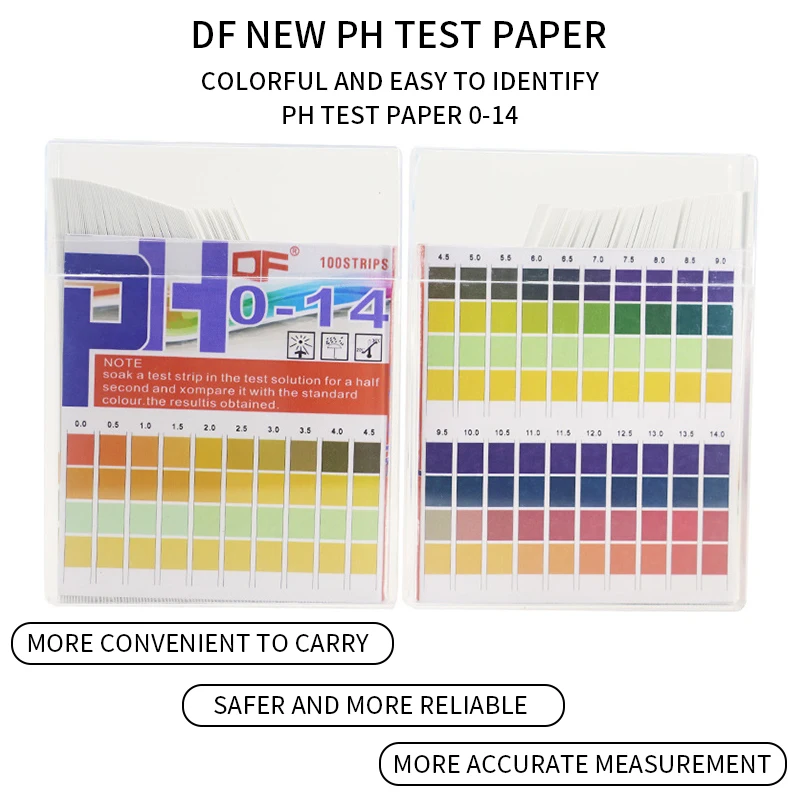 100 полосок/коробка тестовых полосок PH 0-14 лакмусовая тестовая бумага премиум