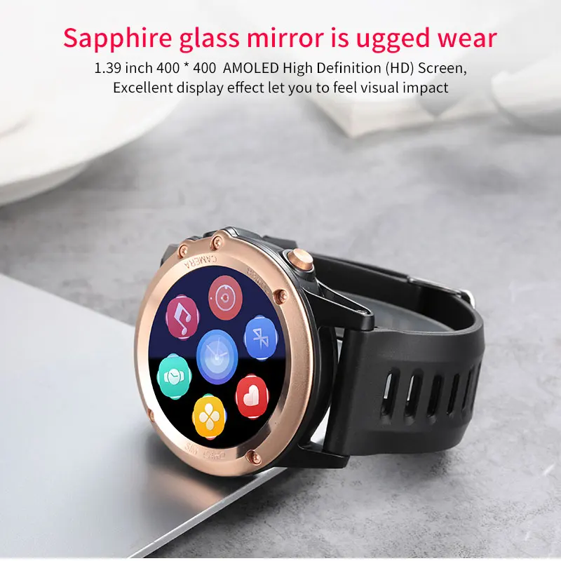 Умные часы H1 телефоны на платформе Android, GPS карты Bluetooth Вызов SmartWatch Ip68 Водонепроницаемый фитнес-трекер для измерения сердечного ритма для samsung gear S3