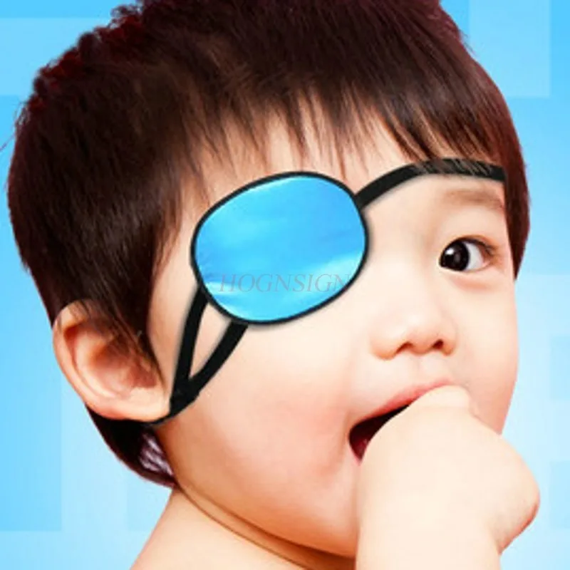 Vision correction training amblyopia blackout eye mask Cyclops pirate strabismus mask children's silk single eye mask