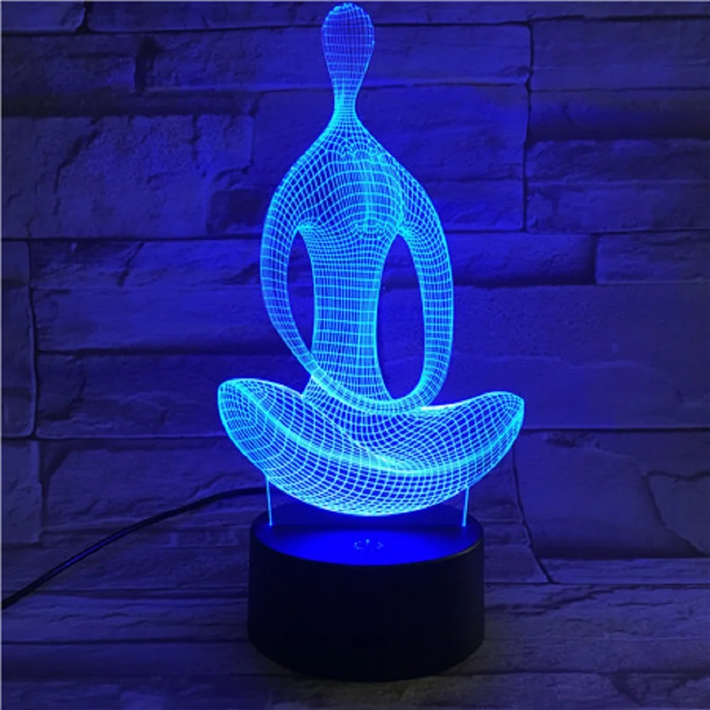 3D LED USB Novetly домашнее декоративное освещение медитация Йога атмосфера спальня