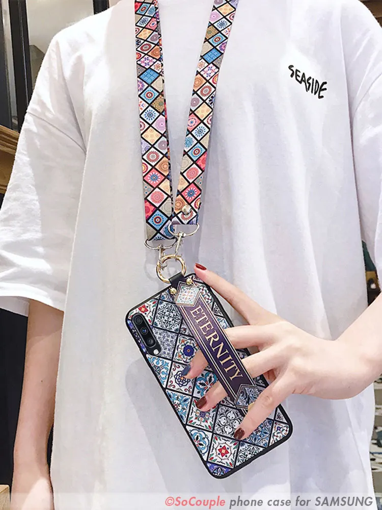 СоCouple Ошейник Ремешок На Запястье Чехол Для Samsung a32 54 53 52s 51 71 72 34 Note 20 S21 S22 S23 Ultra FE Plus Держатель Телефона на