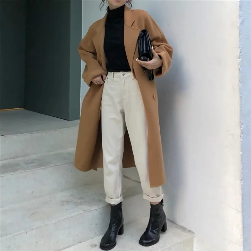 

2020 осень-зима белые джинсы размера плюс для женщин с завышенной талией джинсы шаравары жаночыя джинсовые штаны в Корейском стиле Стиль