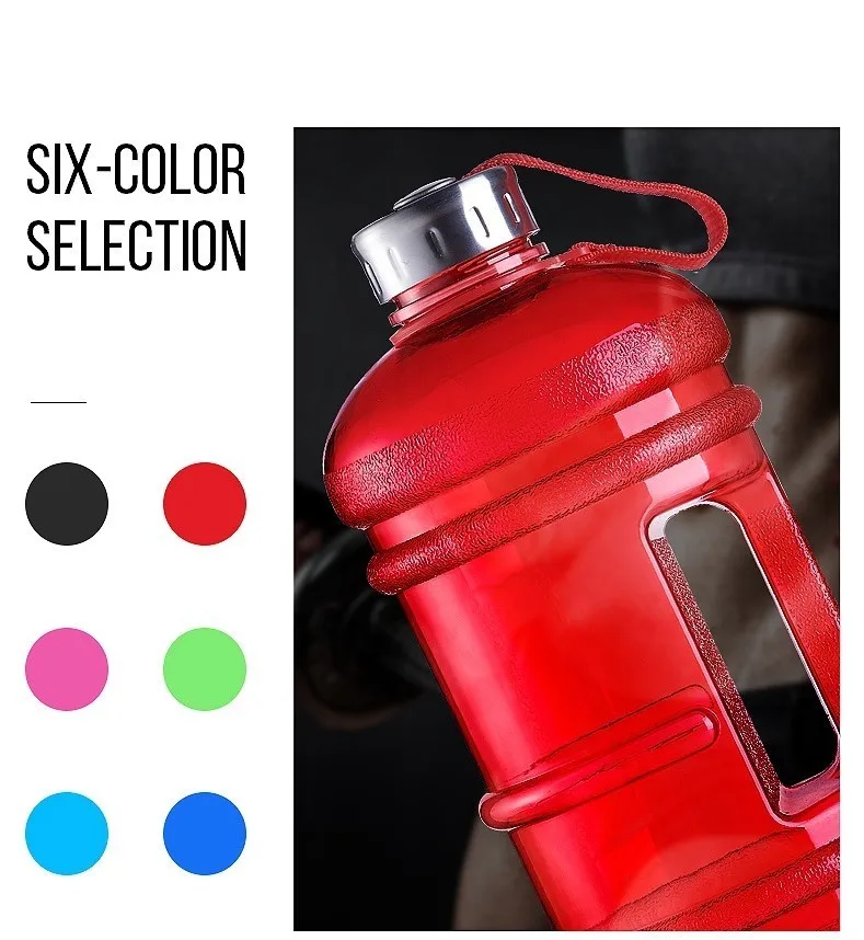 Soffe 2.2L большой Capcity 1/2 галлонов бутылка для воды Bpa бесплатно шейкер для протеина пластиковые спортивные бутылки для воды рукоятка тренажерный зал фитнес чайник