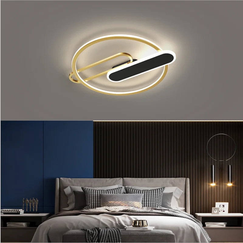 저렴한 새로운 현대 거실 램프 철 아트 홈 북유럽 미니멀 크리 에이 티브 따뜻한 책 룸 램프 마스터 침실 천장 조명