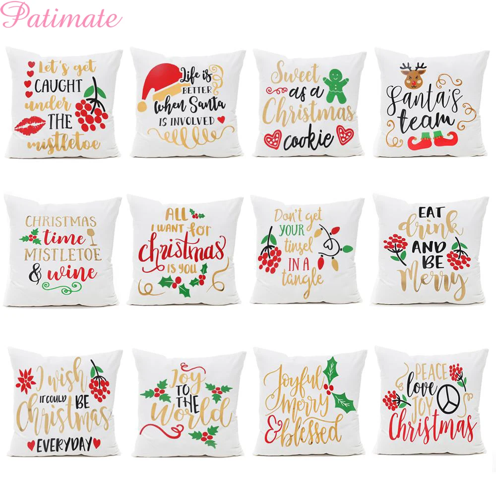 Наволочка с Рождеством 2019 года рождественские украшения для дома подарок