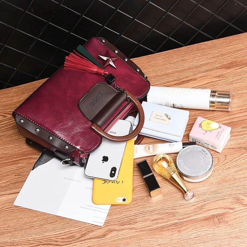 Сумка женская из искусственной кожи с кисточками 2019 | Багаж и сумки