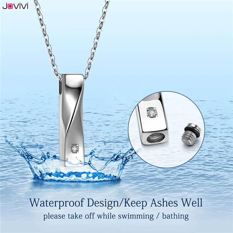 

Jovivi Urn Necklace Pendant for Ashes Stainless Steel Keepsake Openable Irregular Pendant Memorial Necklaces Cremation Jewelry