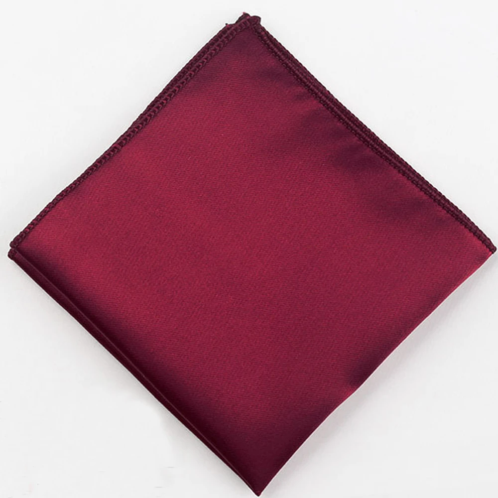 

England Solid Colors Hankerchief Scarves Vintage Silk Satin Men Suit Pocket Square Handkerchiefs Wedding Dress Chest Towel