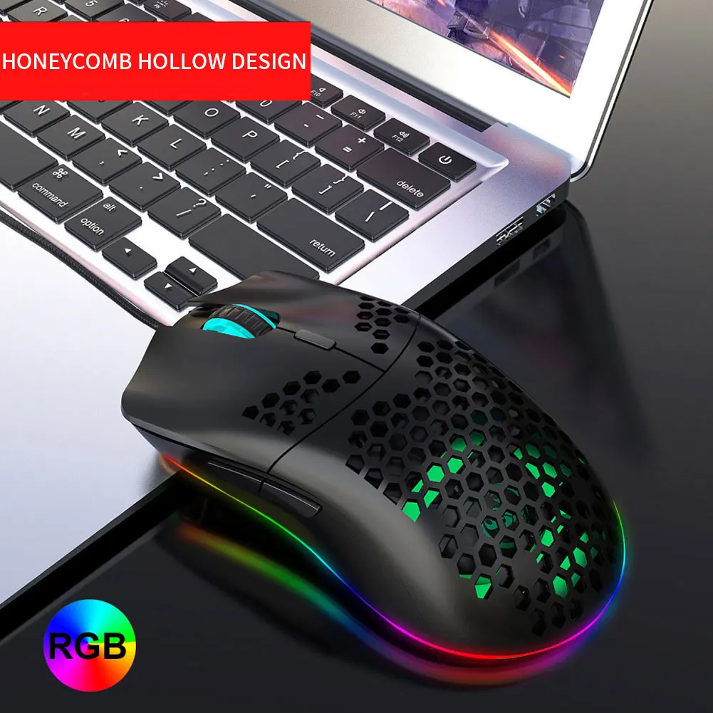 

J900 USB Wired Gaming Mouse RGB Gaming Mouse With Six Adjustable DPI Ergonomic Design For Desktop Laptop PC Computer Office