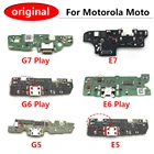 Оригинальный USB-порт для зарядки, соединительная плата, гибкий кабель для Motorola moto G 5G, G3, G4, G5, G6, G7, X4, E5, E6, E7, Play
