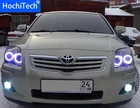 Для Toyota Avensis T250 2003 2004 2005 2006 2007 2008 2009 RGB светодиодные кольца для Фар halo angel demon eyes с пультом дистанционного управления