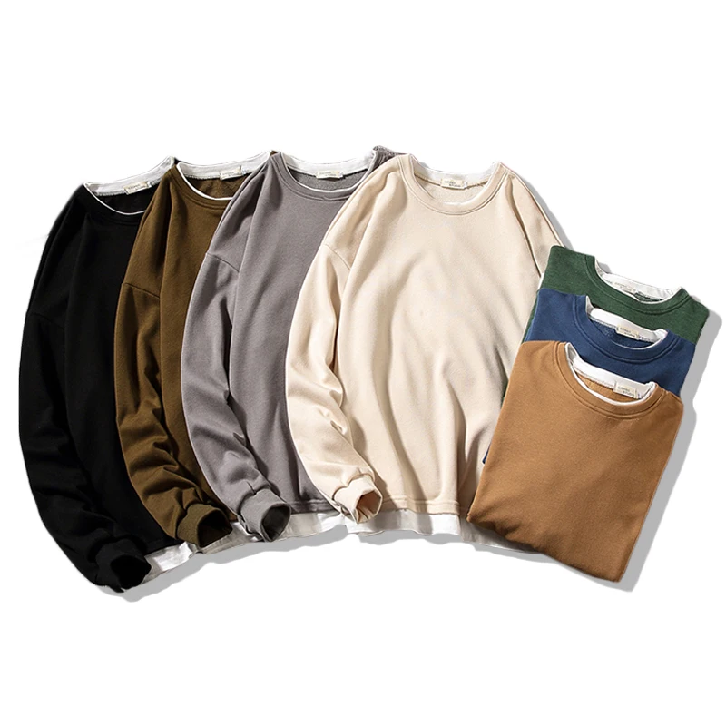Свитшот мужской/женский однотонный в стиле оверсайз Повседневная Уличная одежда