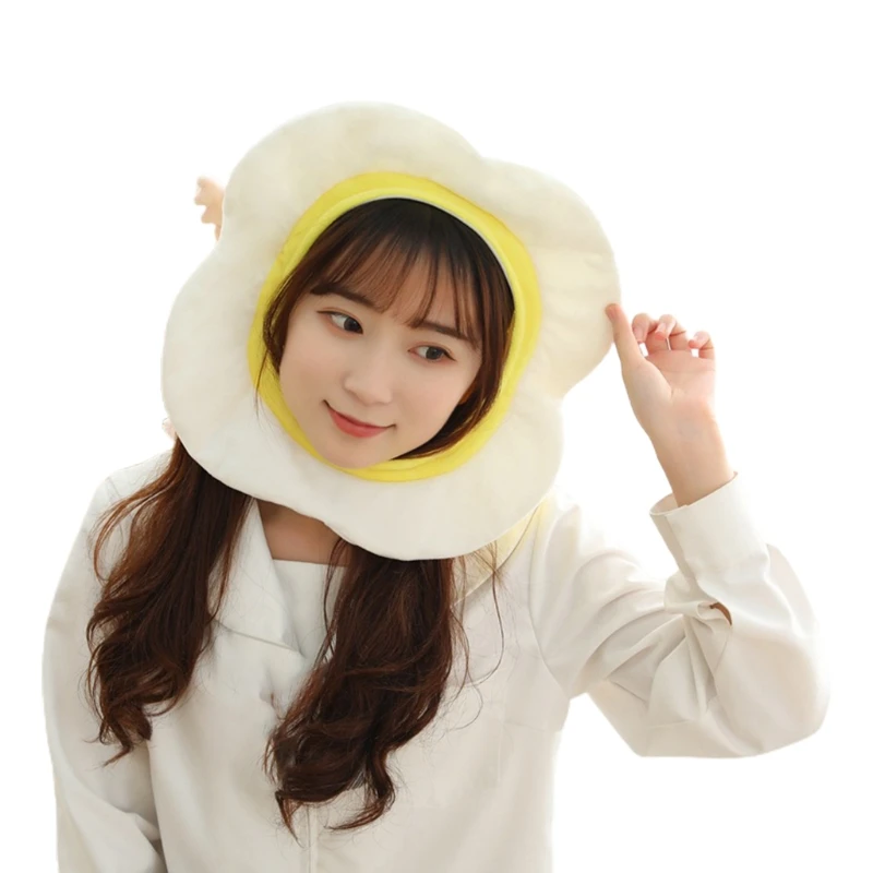 

Милые, с помпоном в виде яйца; Плюшевые куклы шапка Забавные 3D мягкие игрушки головные уборы Косплэй вечерние Кепки 896E