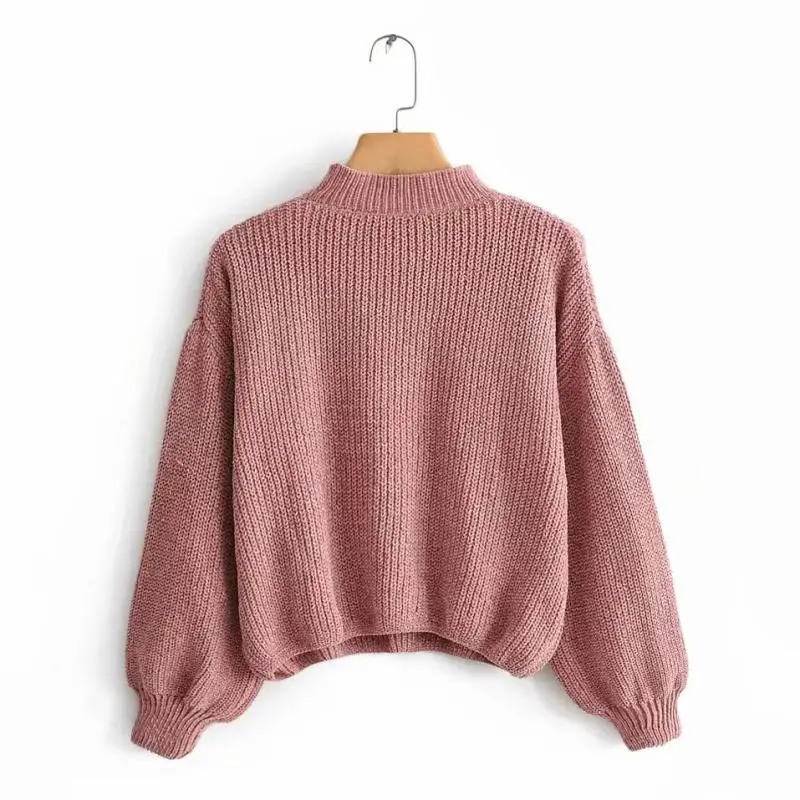 Повседневный женский свитер с высоким воротом зима 2019 Осенний Женский пуловер