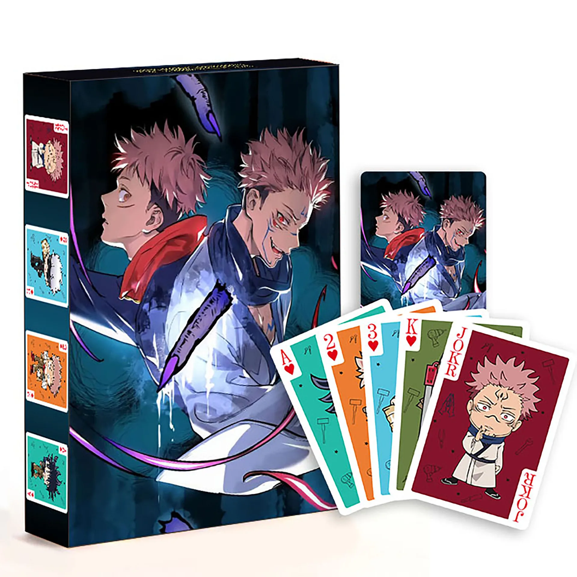 

54 Pcs/Set Anime Jujutsu Kaisen Poker Cards Gojo Satoru Yuji Itadori Cosplay Board Game Cards Collection Toy Gift