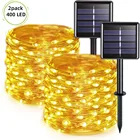 Уличная Водонепроницаемая светодиодная гирлянда на солнечной батарее, 100200300400 светодиодов