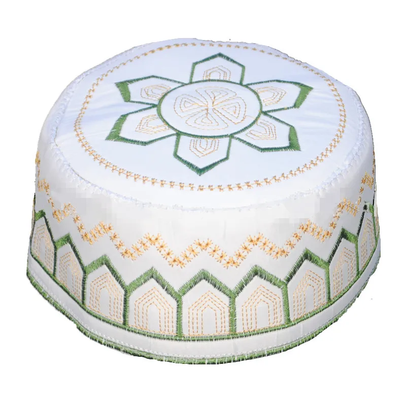 2019 мусульманские шляпы для мужчин хлопок вышивка арабских Костюмы Исламская