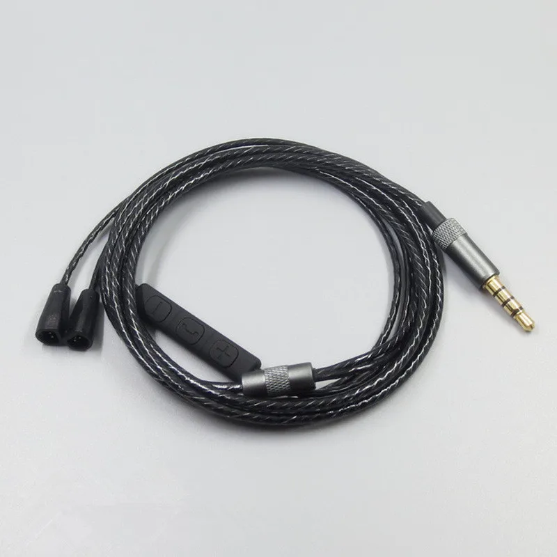 1 2 м сменный аудиокабель для наушников Sennheiser IE80 IE80S микрофон регулятор громкости