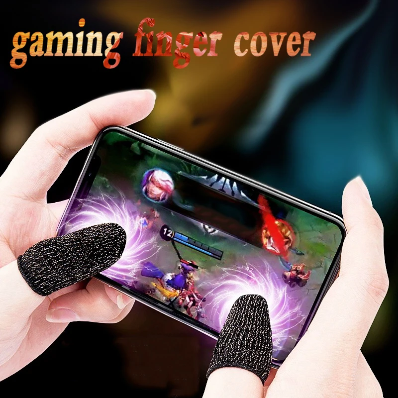 

2pcs Gaming Finger Cover Game Controller Sweat Proof Gloves Game Mobile Phone Screen Controller For PUBG COD Games Accessories