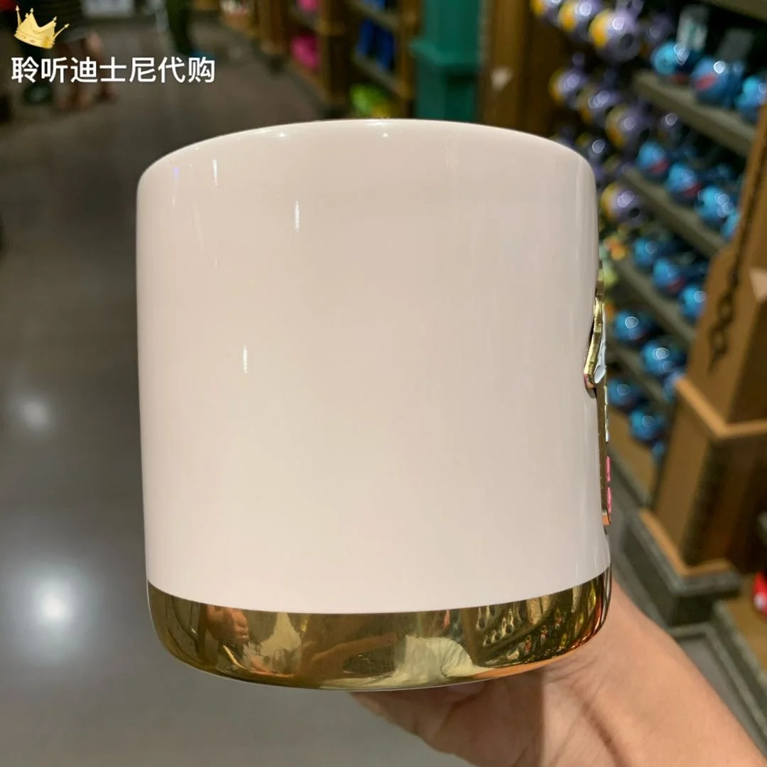 Taza de cer&aacute;mica con dise&ntilde;o de Mickey y Minnie para parejas, vaso de cer&aacute;mica para beber, de Shanghai, Disney-4