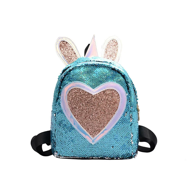 2020 New Cartoon Cute Backpack Girls Children's School Bags Sequins Heart-shaped Backpack Large Kawaii Schoolbags Kids BackPack