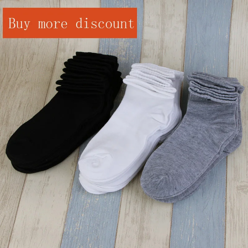 5 пар/лот для мужчин и женщин Хлопковые носки среднего стильные до щиколотки