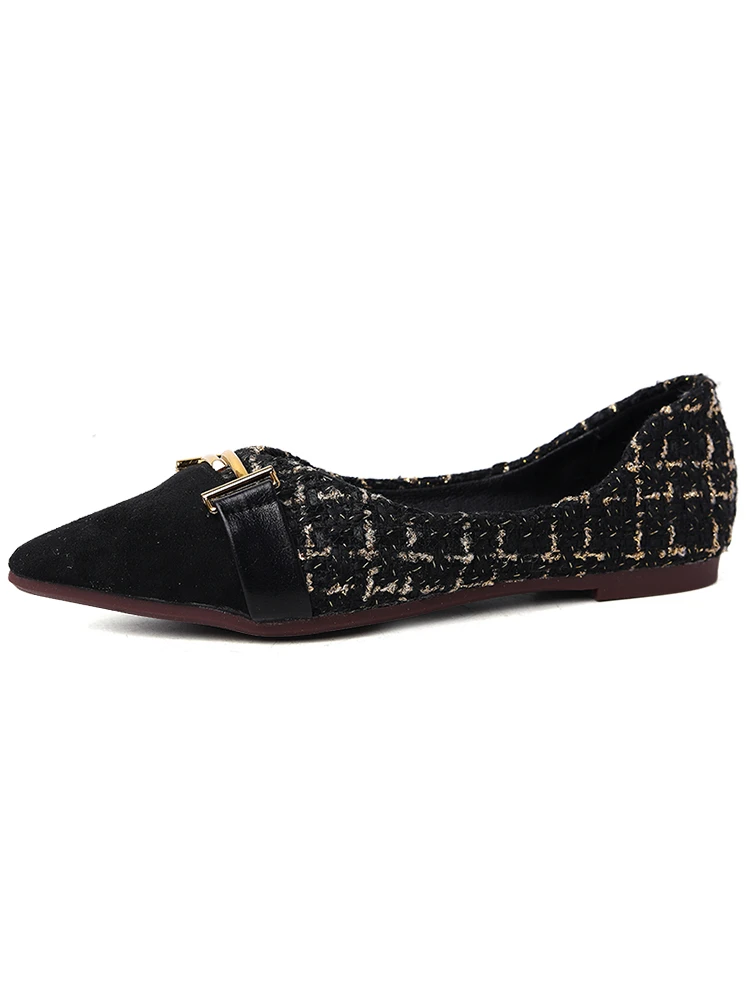 

Women Flats Pointed Toe Autumn Spring Stretch Knitted Moccasins Breathable Cozy Work Shoes Fashion Ladies Flats Driving Loafers