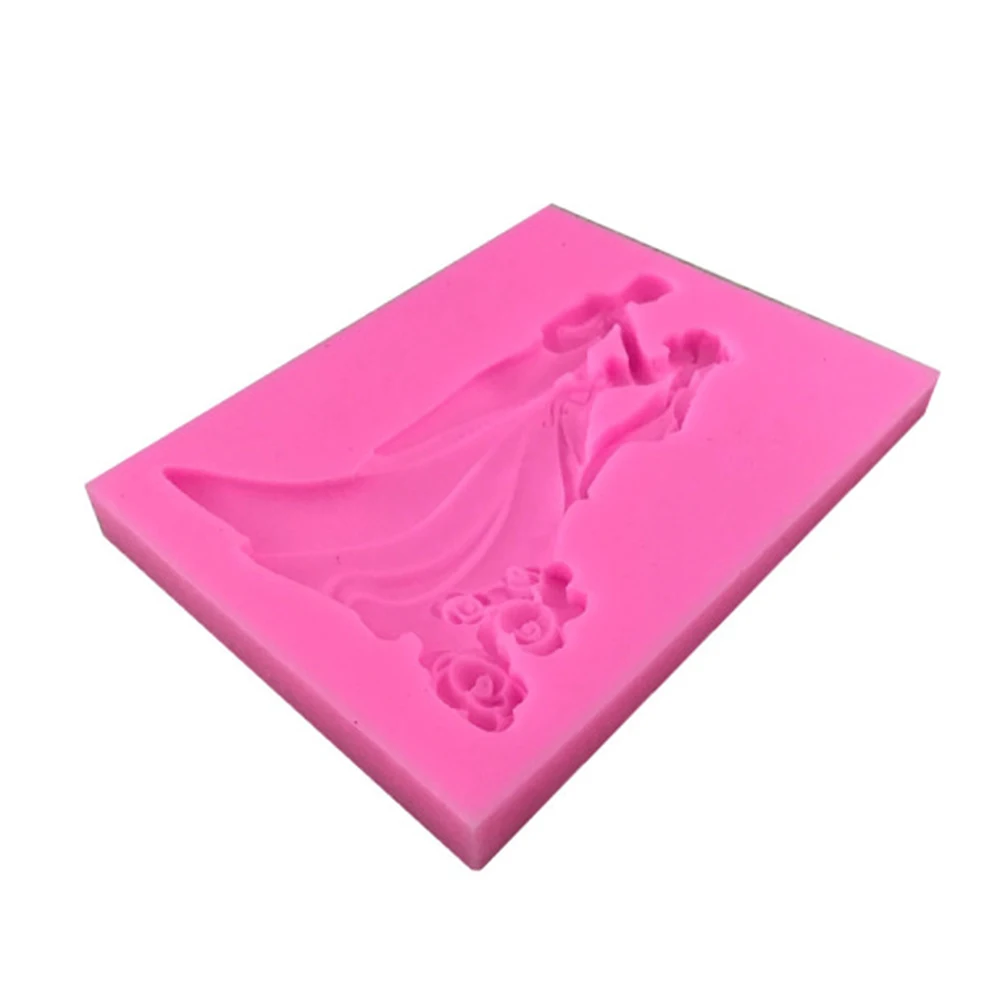 Creative Bride Groom Dancing mold cake silicone fondant Cake decoration baking Tools Chocolate Mold Baking | Дом и сад