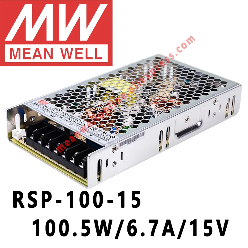Бренд Mean Well представляет RSP-100 серии meanwell (5В/12В/15 V/24 V/48VDC 100 ватт один Выход с PFC