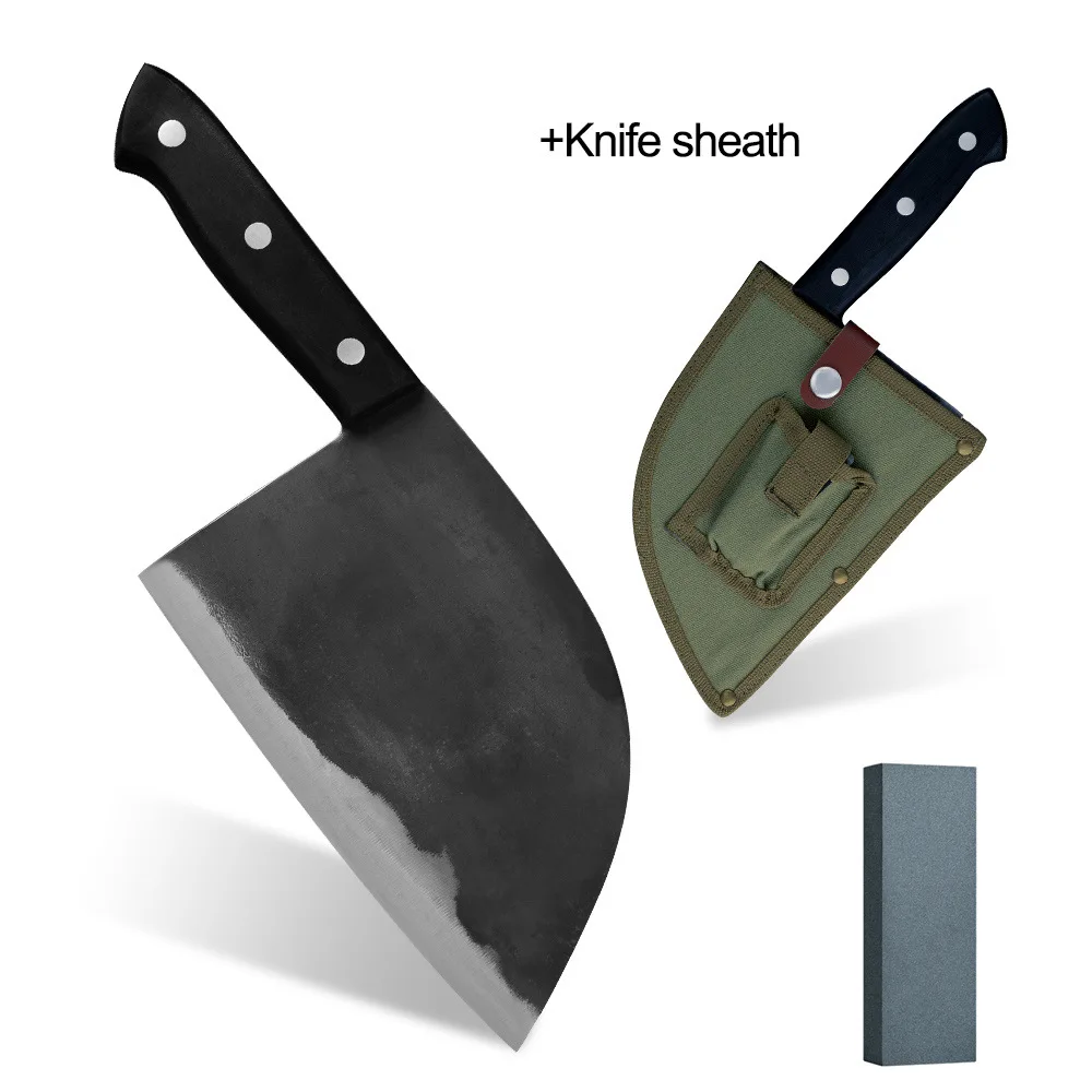 

Handmade Forged Steel Kitchen Knife Chef Knives Full Tang High-carbon Butcher Knife Cleaver Meat Knife Kitchen Knives