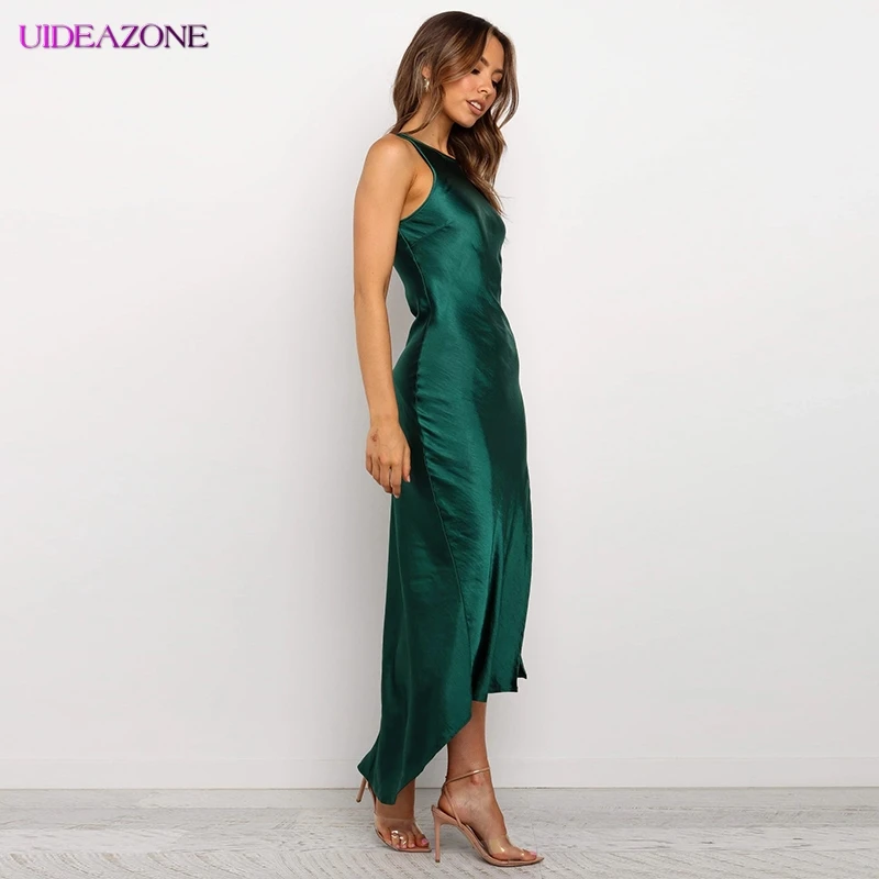 Атласное шелковое женское платье для мероприятий ажурное Бандажное