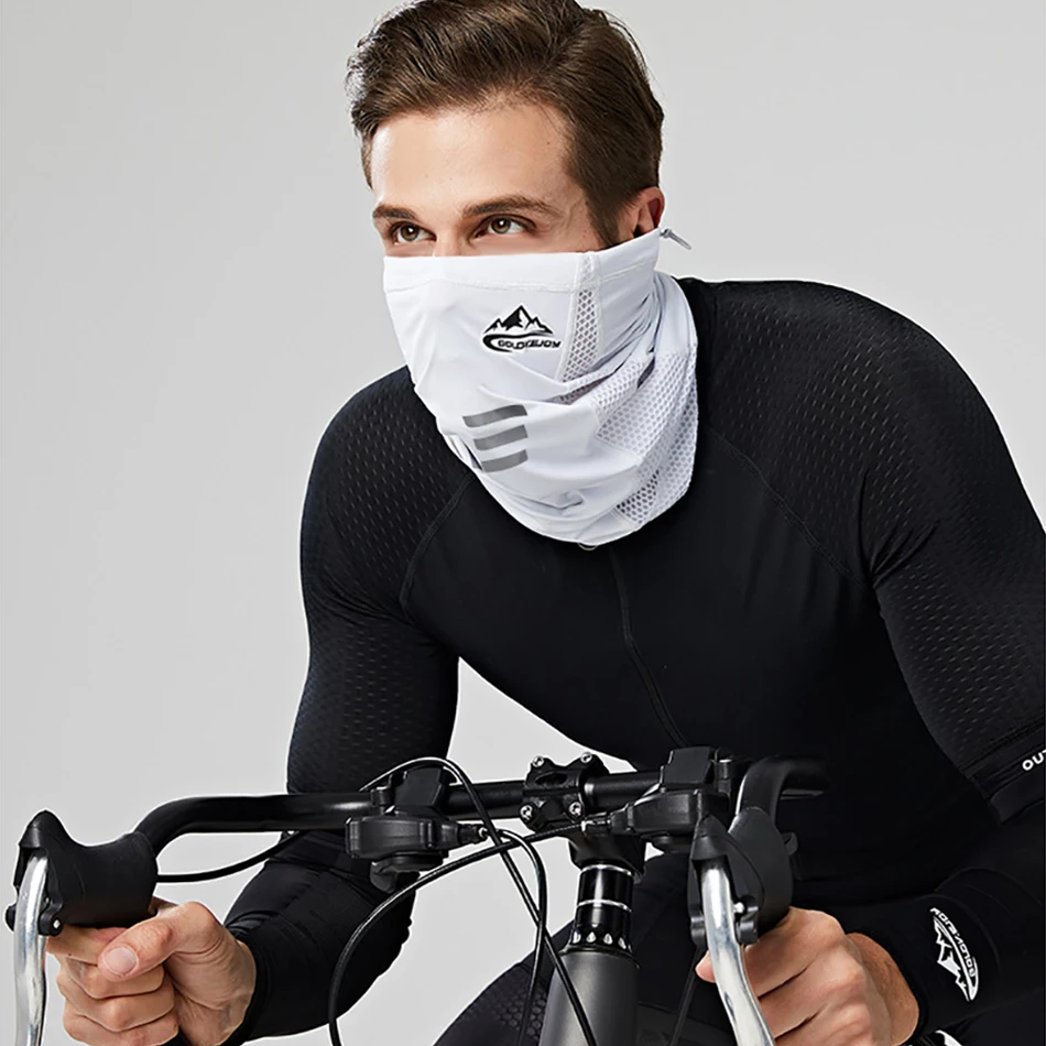 Ветрозащитный Ice Silk (искусственное волокно для езды на велосипеде Половина маска