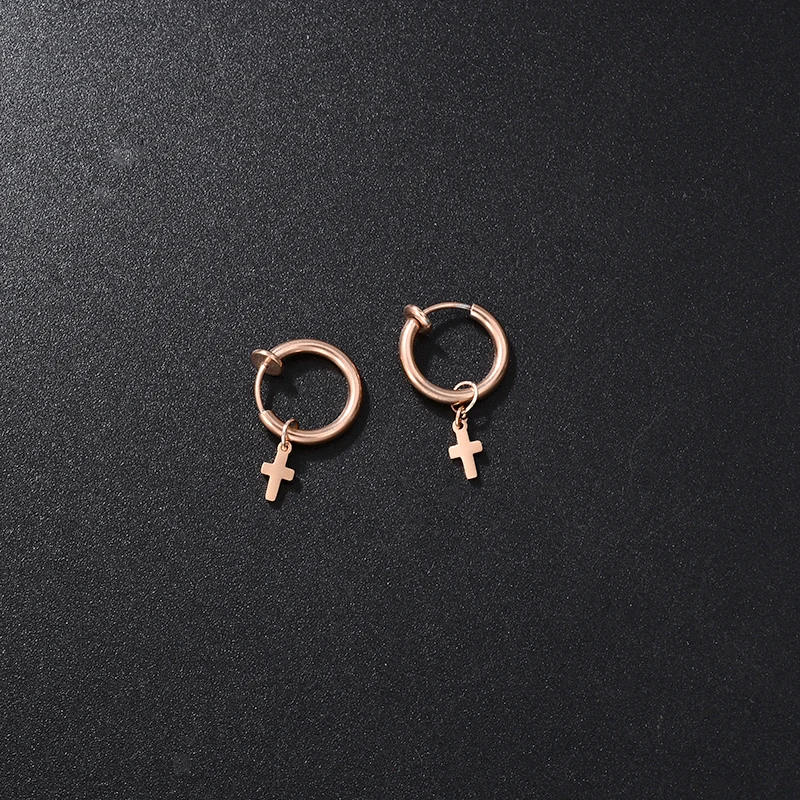 Нержавеющая сталь выдвижной серьги звезда розового золота Луна поддельный