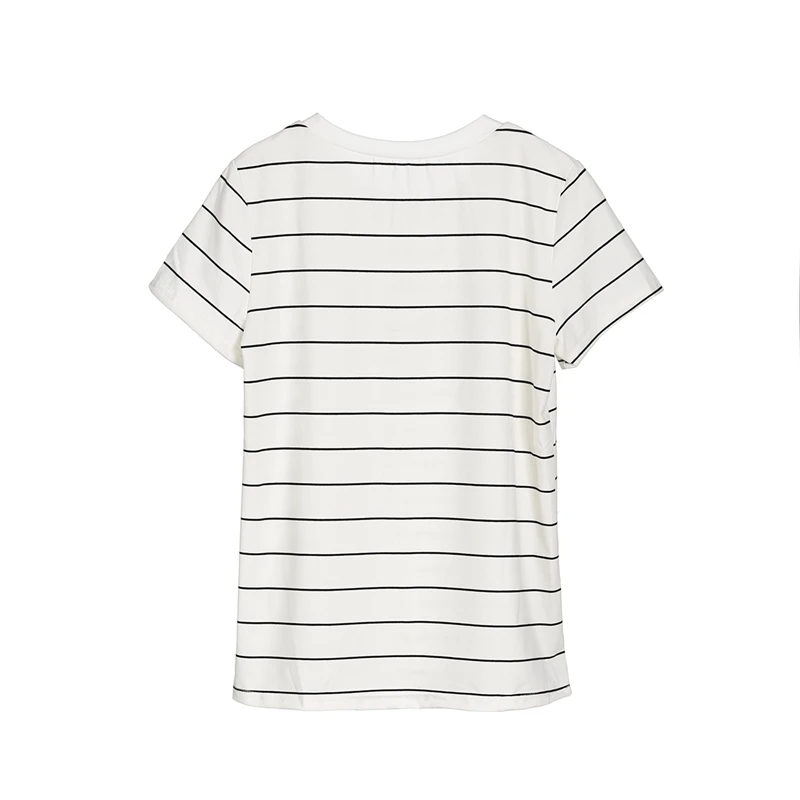 Женская футболка в полоску Повседневная Свободная с коротким рукавом размеры S XL