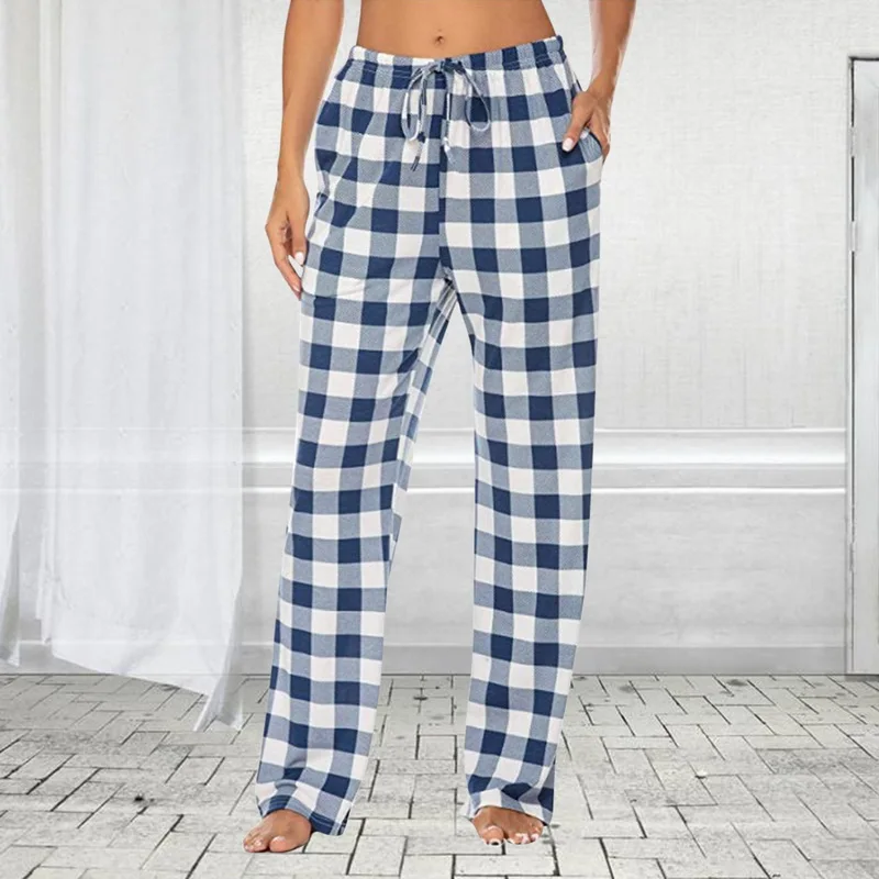 

Puimentiua Soft Comfort Unisex Full-Length Cotton Sleep Pants Lounge Home Women Spring Summer Cotton Pajama Sleep Bottoms Piyama