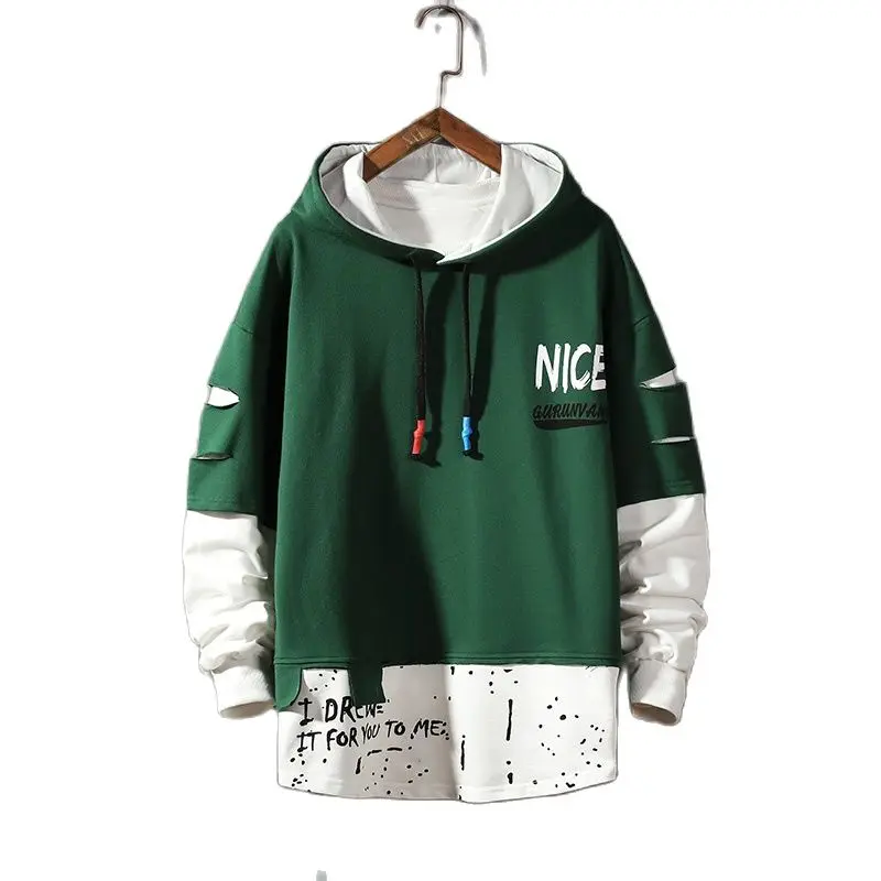 Мужская толстовка с капюшоном осенне зимняя однотонная стиль d|Мужские толстовки