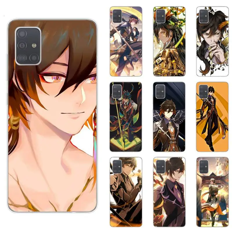 

Zhongli Genshin Impact Phone Case For Samsung S4 S5 S6 S7 Edge S8 S9 S10 Plus S20 Lite Fe Note20 Ultra A71 A21S Cover Fundas