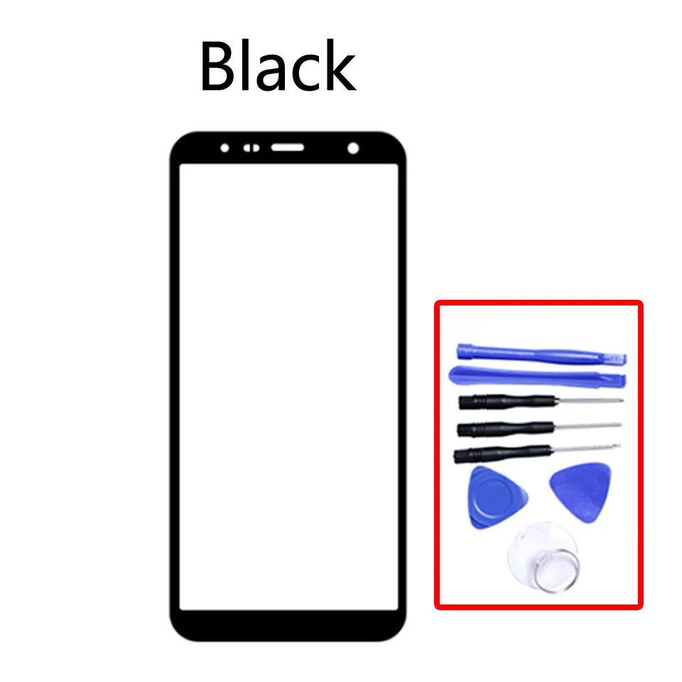 Black-With tool J6+ для samsung Galaxy J6+ J6 Plus J610 J610F J610G J610DS J610FN сенсорный экран внешнее стекло ЖК основной сенсорный экран объектив 6,0" - Цвет: Black-With tool