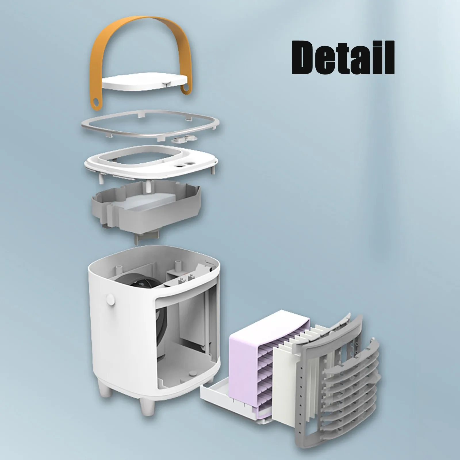 

USB Mini Portable Air Conditioner Humidifier Purifier Desktop Air Cooling Fan Air Cooler Fan for Office Home Summer Supplies