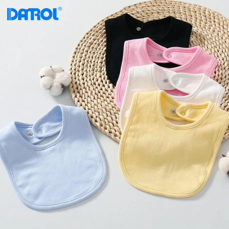 50pcs Baby saliva towel baby solid color newborn Bib rice bag absorbent cotton Bib children bib