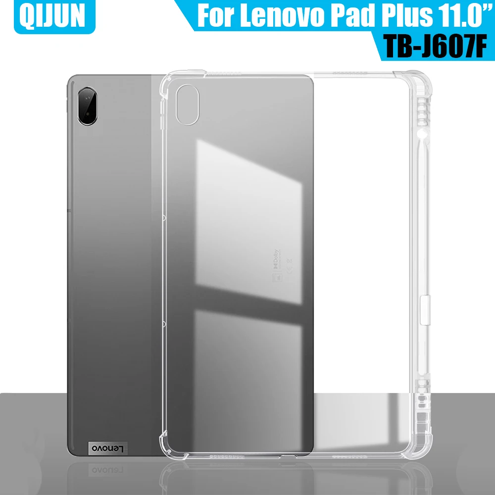 

Tablet pencil case for Lenovo Tab Pad Plus 11.0" 2021 Pen tray soft shell cover Transparent protection fundas capa for Xiaoxin