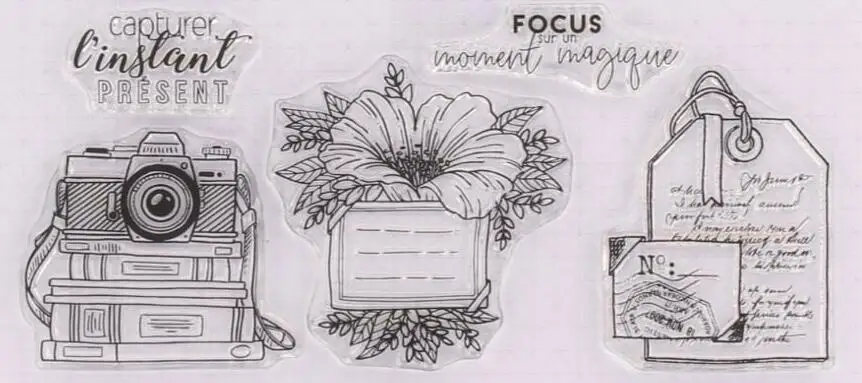 Прозрачный силиконовый штамп для скрапбукинга сделай сам во французском/камере