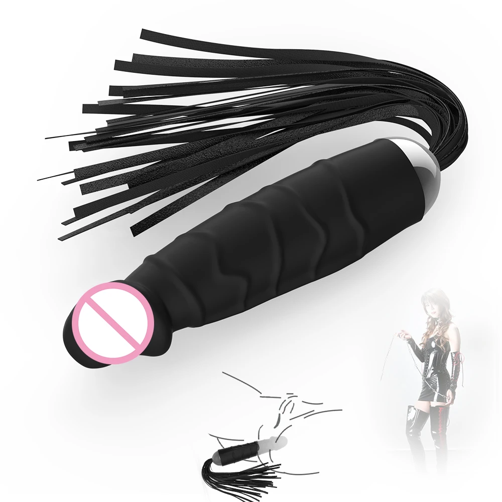 Имитация пениса флирт кнут силиконовый фаллоимитатор SM игрушки точка G