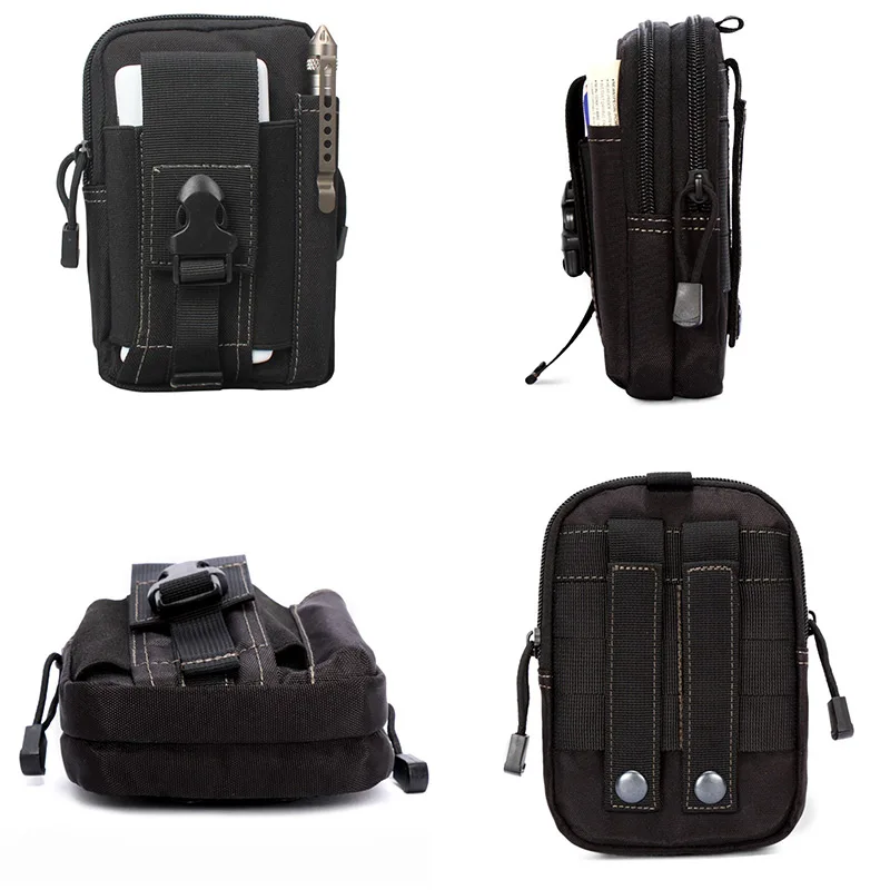 Men Waist Bag Canvas Fanny Pack Belt Phone Drop Leg Bags Military Zipper Waterproof Phone Waist Packs 6.8 inch Cellphone Bum Bag