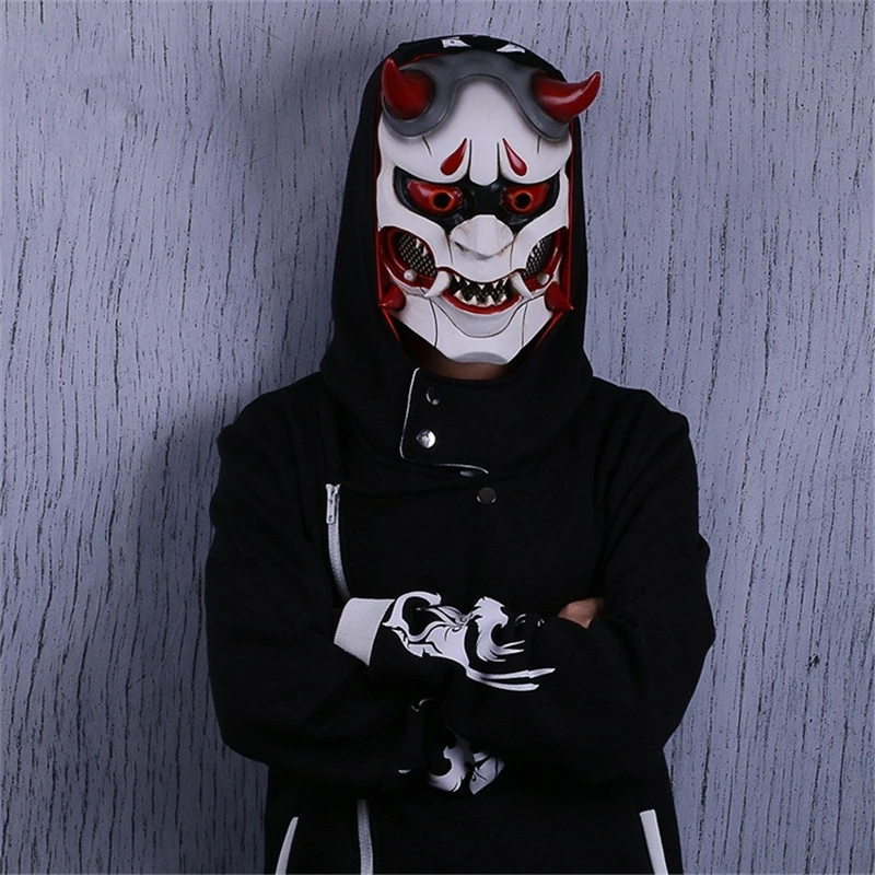 Шлем для косплея OW Shimada Genji Devil Skin японский традиционный шлем Prajna Hannya страшный