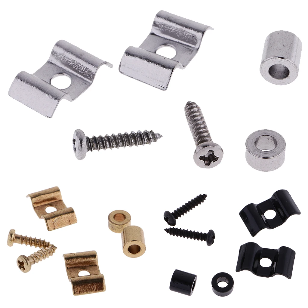 Set of 2 Metal Guitar String Tree Retainers for Squier Electric | Parts &amp Accessories