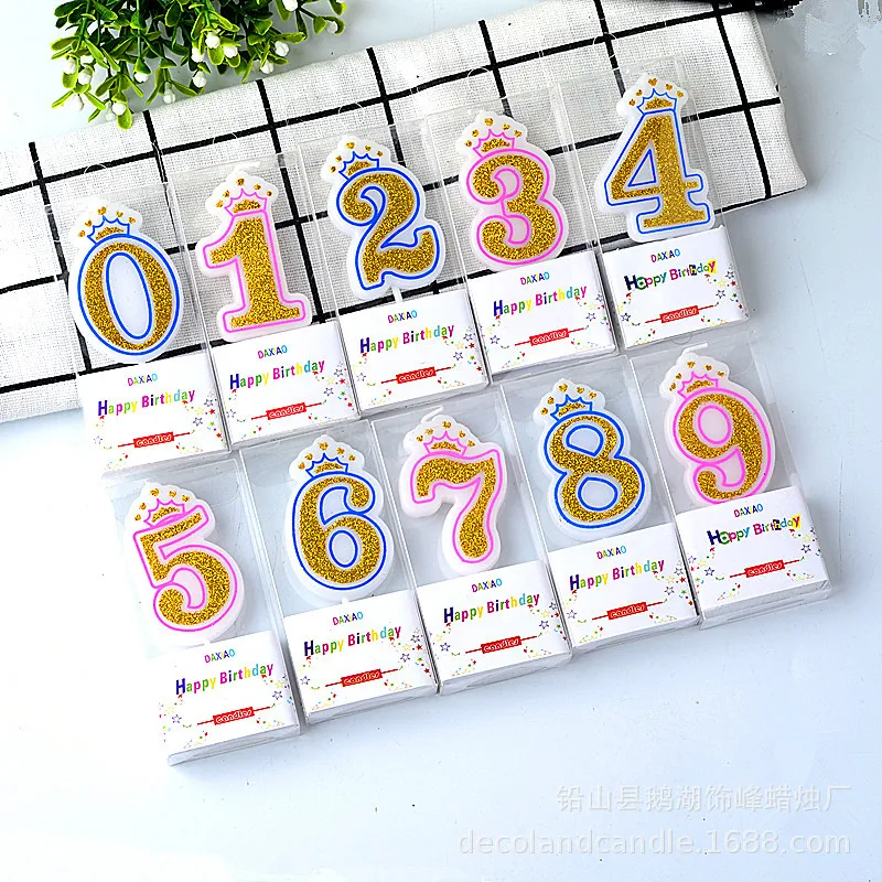 Свечи в виде цифр для дня рождения блестящие золотистые и розовые фотообои детей
