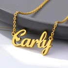 V притягивающее модное ожерелье с именем на заказ из нержавеющей стали золотое длинное ожерелье с персонализированными буквами подвески в форме сердца с табличкой на подарок